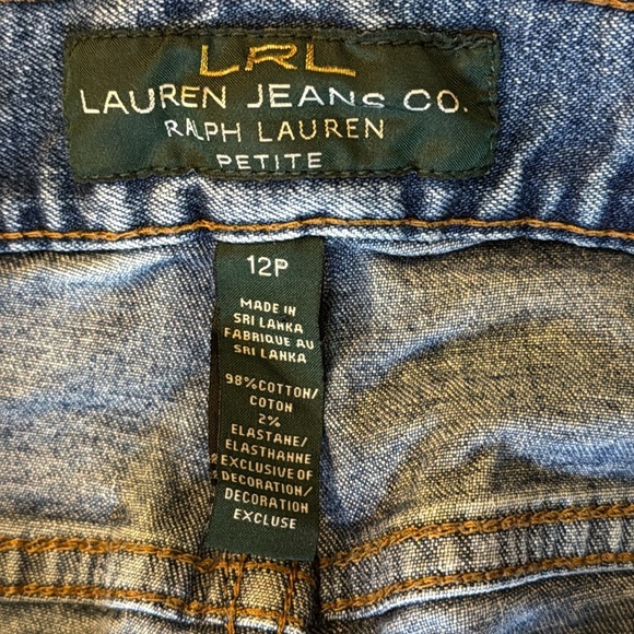 LRL Lauren Jeans Co Ralph Lauren Petite 12P Women’s Classic Straight Reg Wash - Picture 6 of 9
